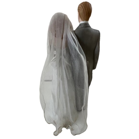 Bride & Groom Figurine Wedding Cake Topper Vintage 1989 by EHW Ent Roman Inc - Picture 3 of 7
